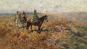 Horsemen in the hills Franz Roubaud